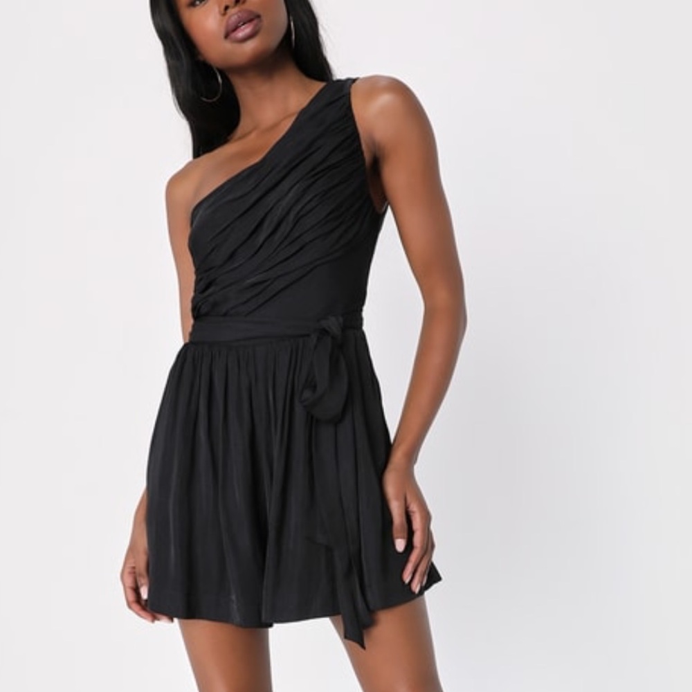 LULUs one shoulder tie romper